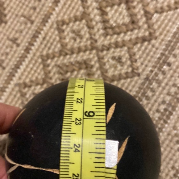 Three Decorative Wood Carved Spheres - Picture 7 of 7